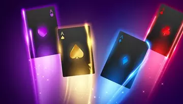colorful ace cards illustrate high stakes gambling