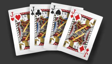 4 Jacks playing cards