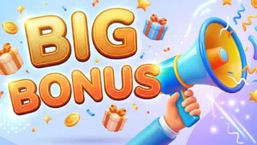 Panneau « Gros bonus » avec haut-parleur
