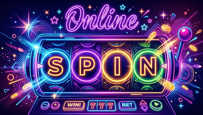 « spin online » inscrit sur les rouleaux