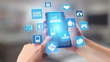 gaming icons showing on a phone screen to choose the game you want to play