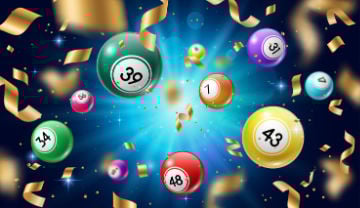 keno balls floating in the air