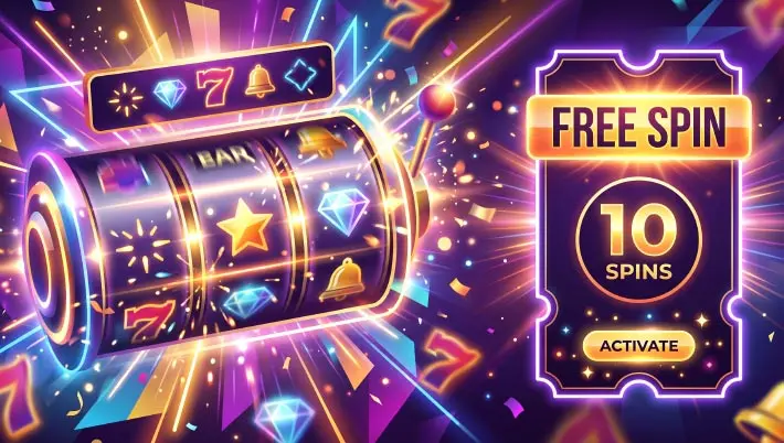 Slot machine and free spin notification 
