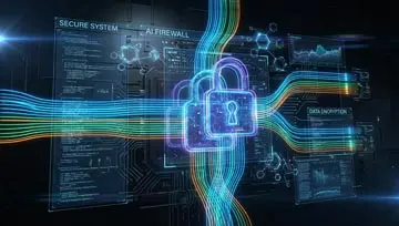 lock on a futuristic backdrop