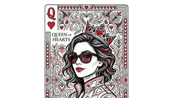 face card of queen