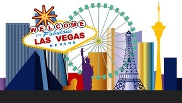 illustrated skyline of Las Vegas