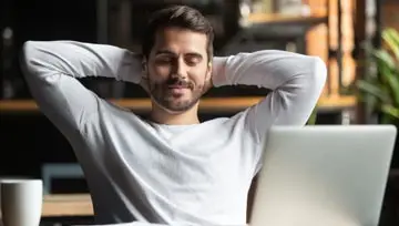 relaxed, happy man