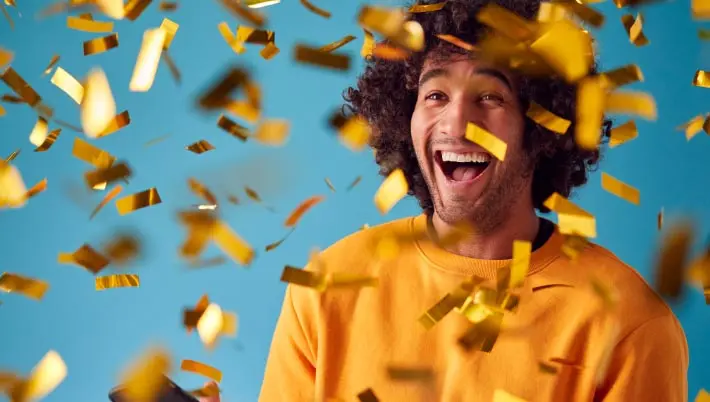 man laughing  