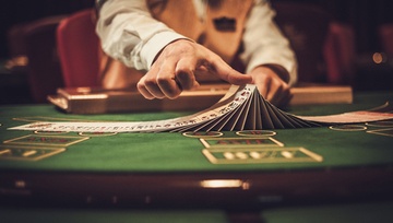 Card table at a casino