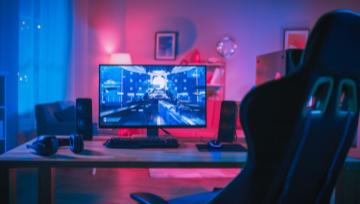 chair and computer screen