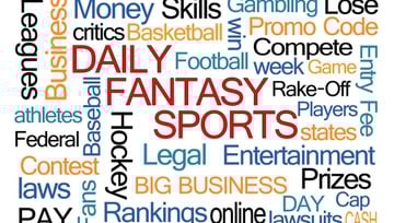 collage of words dealing in daily fantasy sports