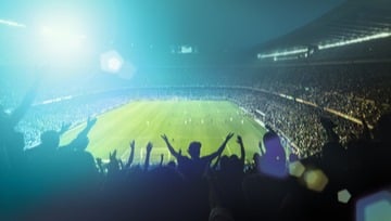 Crowded football stadium