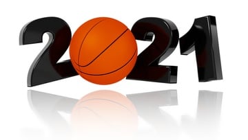 2021 with the 0 as a basketball