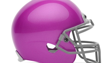 bright pink football helmet