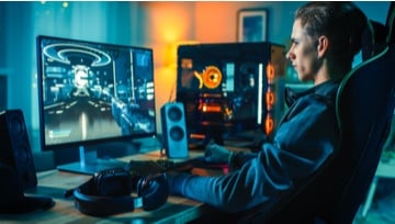 gamer streaming his games