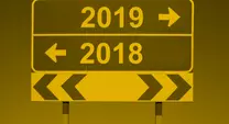 calendar showing 2018 turning into 2019
