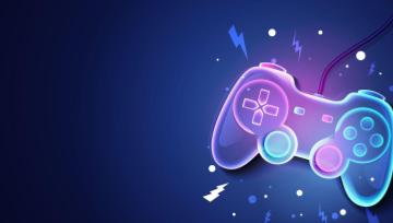 neon gaming console