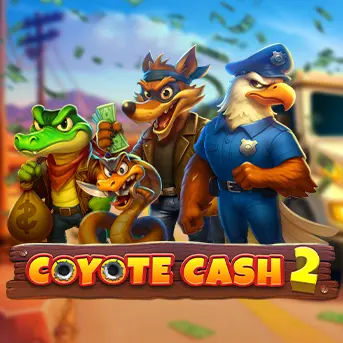 Jeu de casino Coyote Cash 2 avec des animaux de dessin animé et des billets